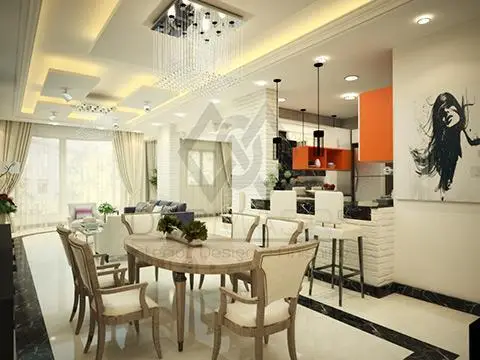 تصميم احدث ديكورات غرف الطعام والسفرة